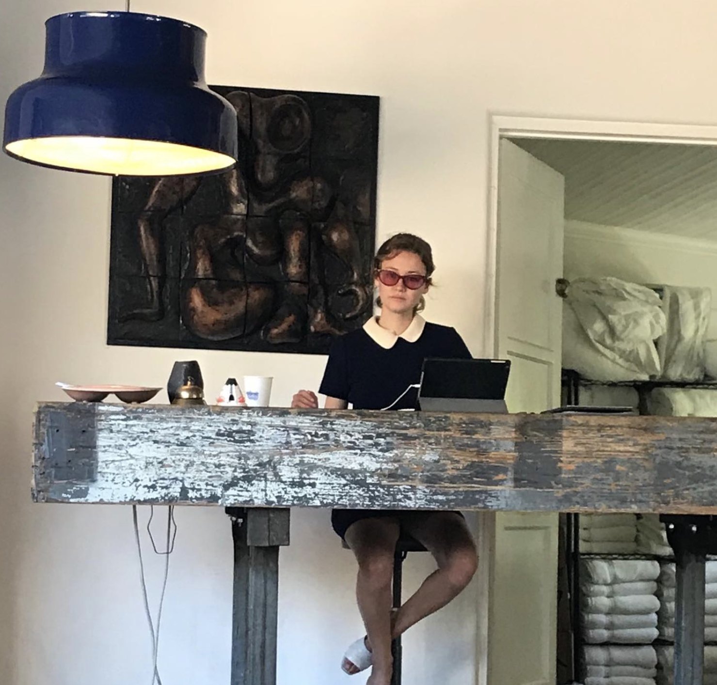 Lauren Lauer in the studio