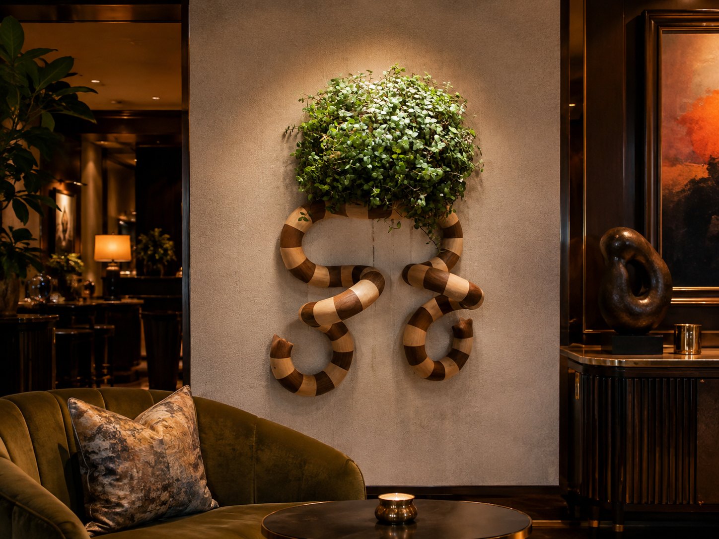 ellelle CP-WL, wall planter in a lounge
