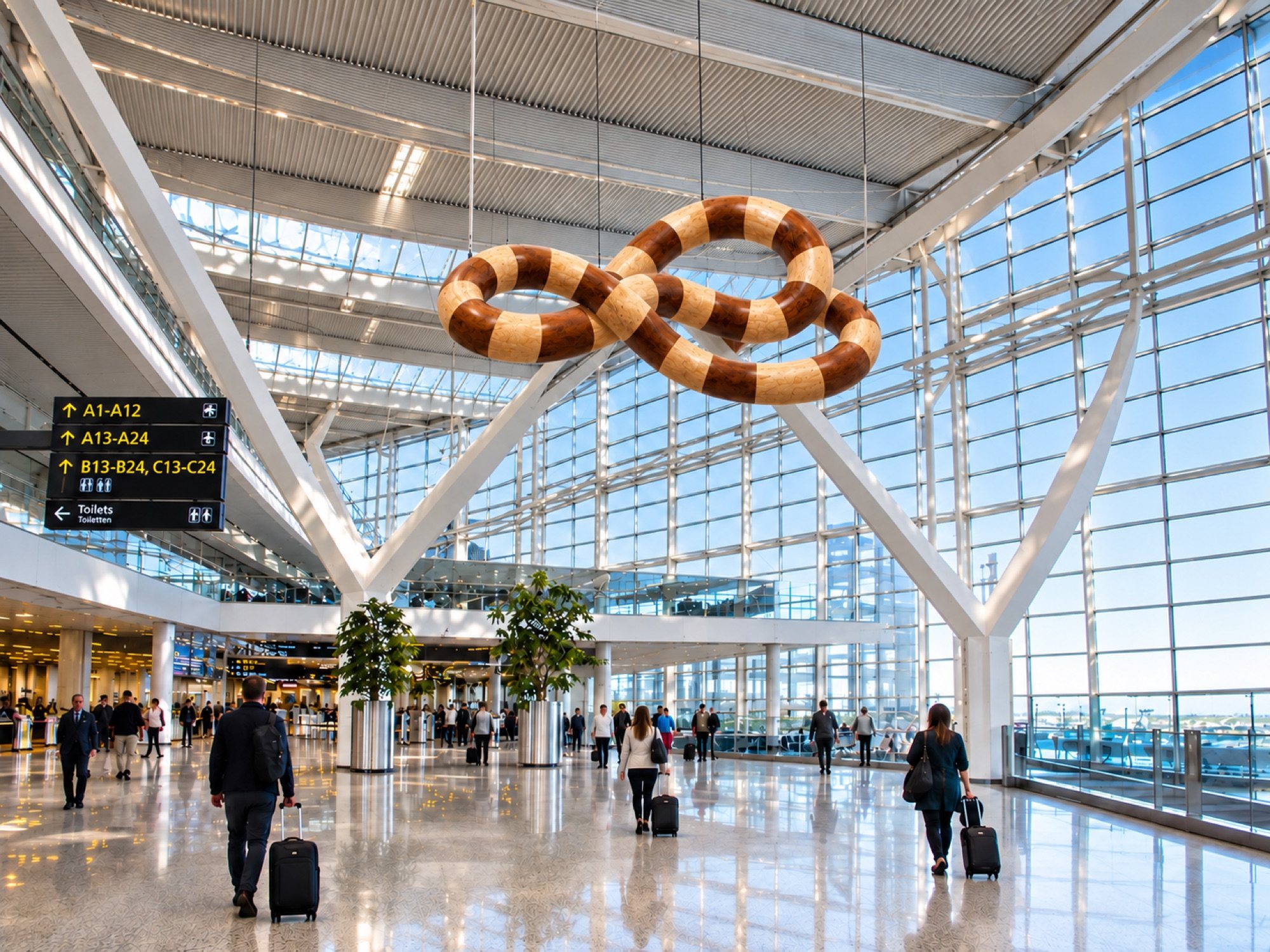 ellelle IN-CL, large format infinity in an airport hall
